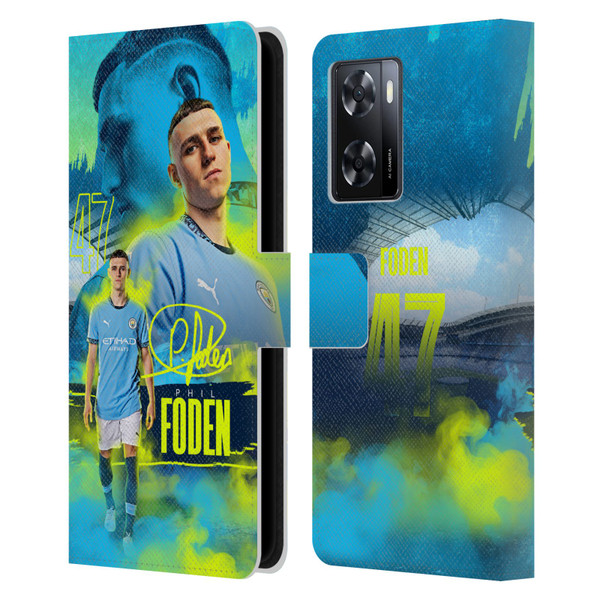Manchester City Man City FC 2024/25 First Team Phil Foden Leather Book Wallet Case Cover For OPPO A57s