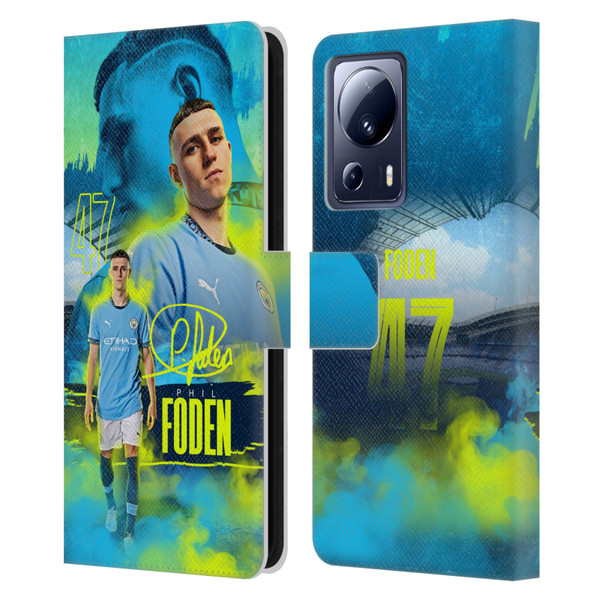 Manchester City Man City FC 2024/25 First Team Phil Foden Leather Book Wallet Case Cover For Xiaomi 13 Lite 5G