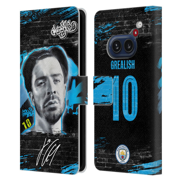 Manchester City Man City FC Graffiti Collection by Murwalls Jack Grealish Leather Book Wallet Case Cover For Nothing Phone (2a)