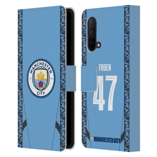 Manchester City Man City FC 2024/25 Players Home Kit Phil Foden Leather Book Wallet Case Cover For OnePlus Nord CE 5G
