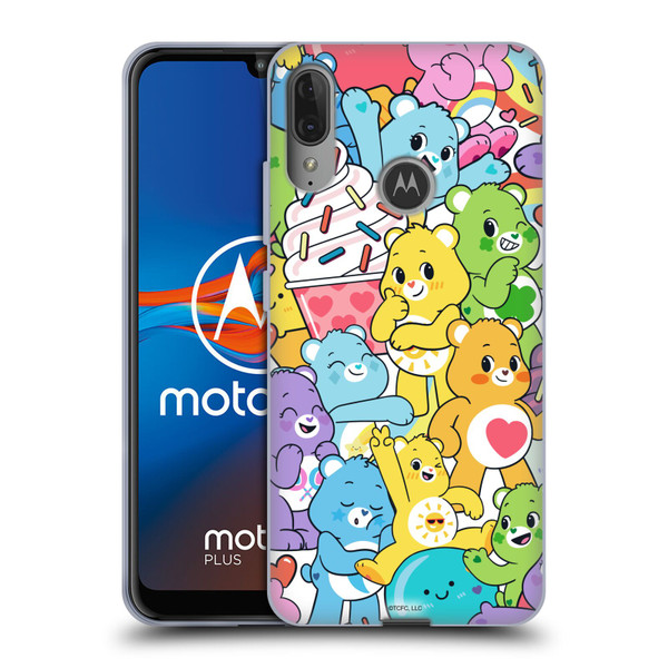 Care Bears Sweet And Savory Character Pattern Soft Gel Case for Motorola Moto E6 Plus