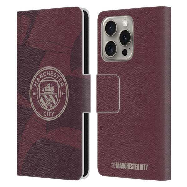 Manchester City Man City FC 2024/25 Badge Kit Third Leather Book Wallet Case Cover For Apple iPhone 16 Pro
