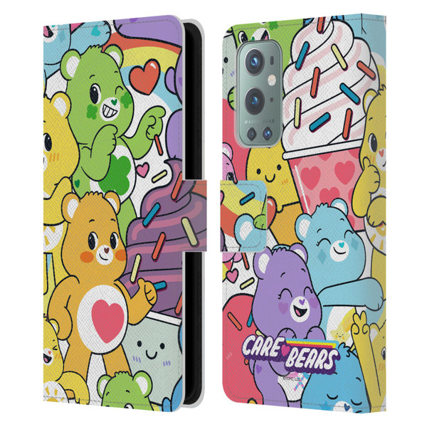 Care Bears Sweet And Savory Character Pattern Leather Book Wallet Case Cover For OnePlus 9