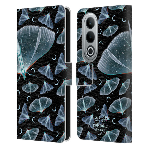 Episodic Drawing Moth Patterns Translucent Leather Book Wallet Case Cover For OPPO OnePlus Ace 3V 5G