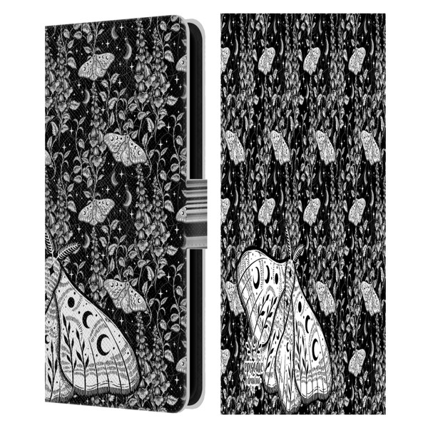 Episodic Drawing Moth Patterns White Leather Book Wallet Case Cover For Samsung Galaxy S23 FE 5G