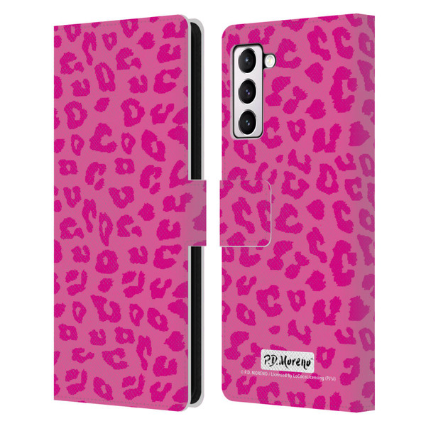 P.D. Moreno Patterns Pink Leopard Leather Book Wallet Case Cover For Samsung Galaxy S21+ 5G