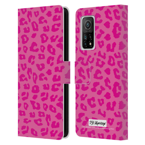 P.D. Moreno Patterns Pink Leopard Leather Book Wallet Case Cover For Xiaomi Mi 10T 5G