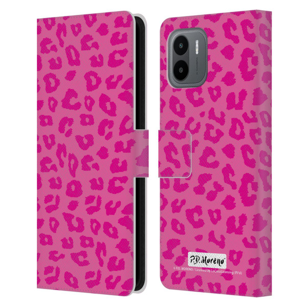 P.D. Moreno Patterns Pink Leopard Leather Book Wallet Case Cover For Xiaomi Redmi A2