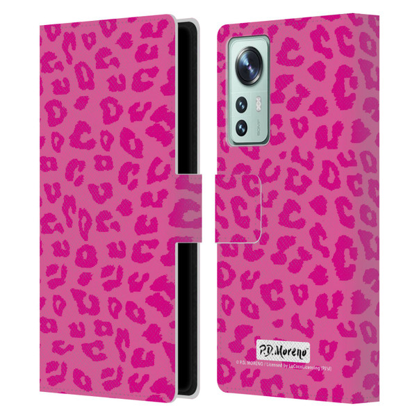 P.D. Moreno Patterns Pink Leopard Leather Book Wallet Case Cover For Xiaomi 12