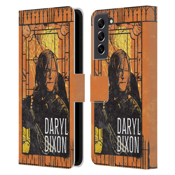 The Walking Dead: Daryl Dixon Graphics Character Art Leather Book Wallet Case Cover For Samsung Galaxy S21 FE 5G
