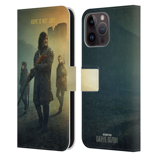 The Walking Dead: Daryl Dixon Key Art Group Leather Book Wallet Case Cover For Apple iPhone 15 Pro Max