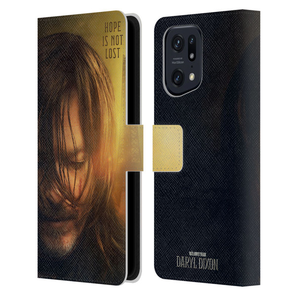 The Walking Dead: Daryl Dixon Key Art Full Face Leather Book Wallet Case Cover For OPPO Find X5 Pro