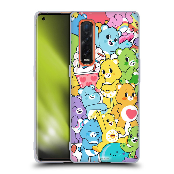 Care Bears Sweet And Savory Character Pattern Soft Gel Case for OPPO Find X2 Pro 5G