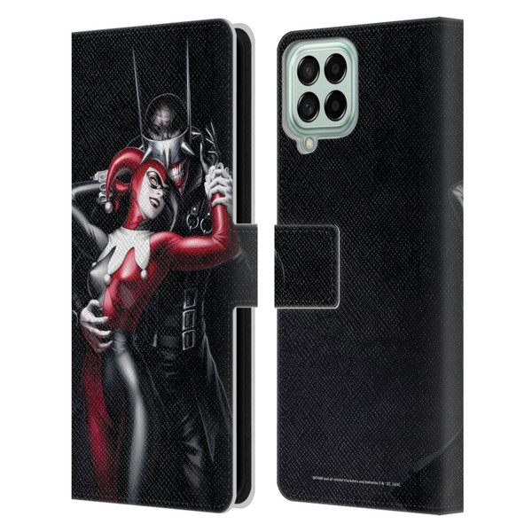 Batman DC Comics 90th Anniversary Comic Books Harley Quinn Leather Book Wallet Case Cover For Samsung Galaxy M53 (2022)