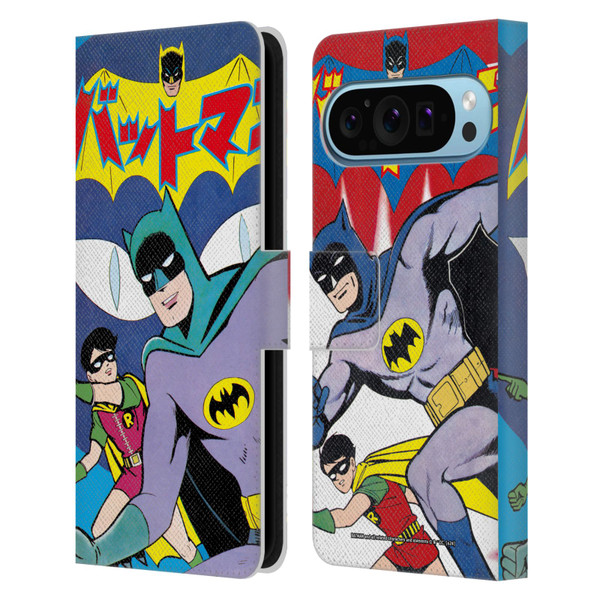 Batman DC Comics Bat-Manga! Comic Book Cover Leather Book Wallet Case Cover For Google Pixel 9 / Pixel 9 Pro