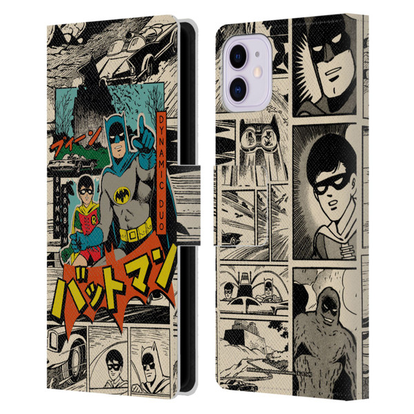 Batman DC Comics Bat-Manga! Collage Leather Book Wallet Case Cover For Apple iPhone 11