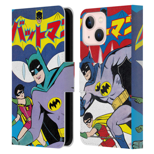 Batman DC Comics Bat-Manga! Comic Book Cover Leather Book Wallet Case Cover For Apple iPhone 13 Mini