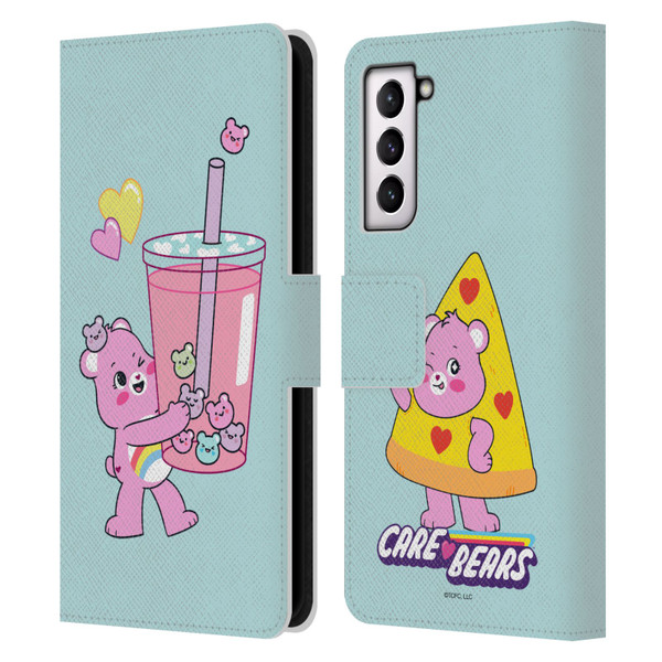 Care Bears Sweet And Savory Cheer Drink Leather Book Wallet Case Cover For Samsung Galaxy S21 5G