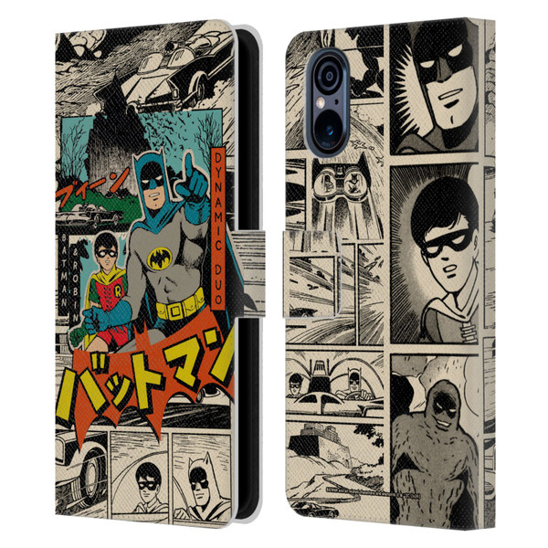 Batman DC Comics Bat-Manga! Collage Leather Book Wallet Case Cover For Sony Xperia 5 V 5G