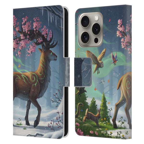 Jonas "JoJoesArt" Jödicke Fantasy Forest Springbringer Leather Book Wallet Case Cover For Apple iPhone 16 Pro