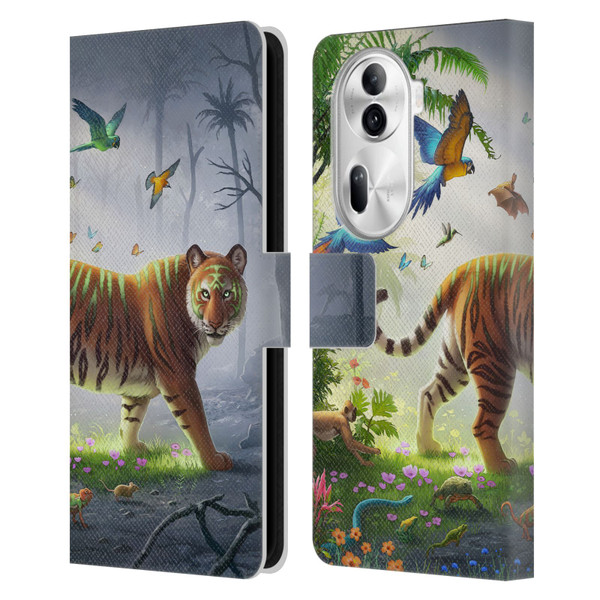 Jonas "JoJoesArt" Jödicke Fantasy Forest Healer's Touch Leather Book Wallet Case Cover For OPPO Reno11