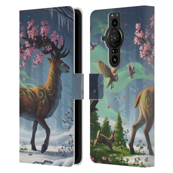 Jonas "JoJoesArt" Jödicke Fantasy Forest Springbringer Leather Book Wallet Case Cover For Sony Xperia Pro-I