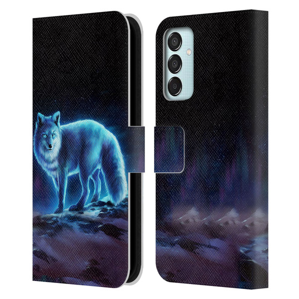 Jonas "JoJoesArt" Jödicke Wildlife Ice Fox Leather Book Wallet Case Cover For Samsung Galaxy M15/F15 5G