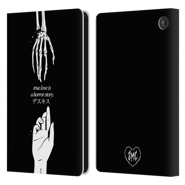 Zombie Makeout Club Graphics True Love Leather Book Wallet Case Cover For Amazon Fire 7 2022