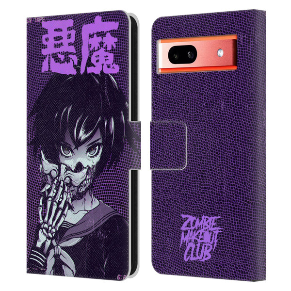 Zombie Makeout Club Graphics Skull Hand Leather Book Wallet Case Cover For Google Pixel 7a