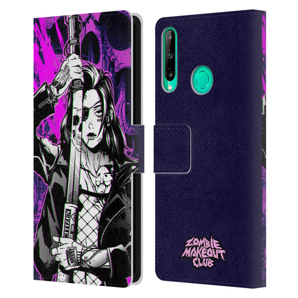 Zombie Makeout Club Graphics Death Cyber Leather Book Wallet Case Cover For Huawei P40 lite E