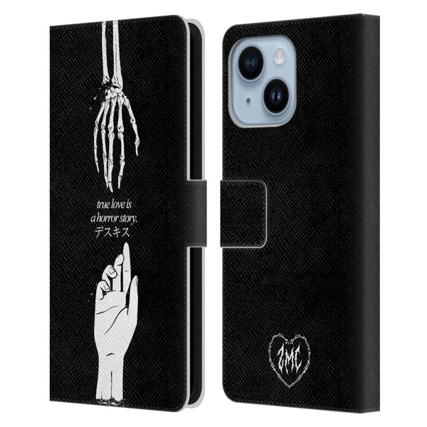 Zombie Makeout Club Graphics True Love Leather Book Wallet Case Cover For Apple iPhone 14 Plus