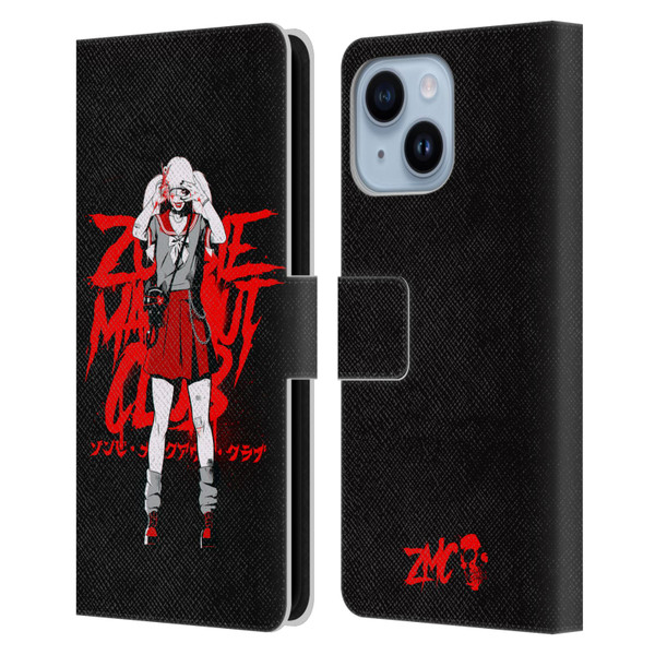Zombie Makeout Club Graphics Uniform Leather Book Wallet Case Cover For Apple iPhone 14 Plus