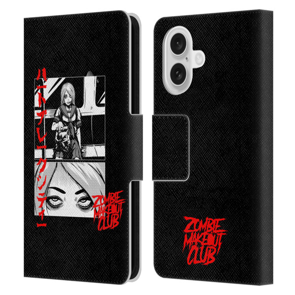 Zombie Makeout Club Graphics Comic Strip Leather Book Wallet Case Cover For Apple iPhone 16
