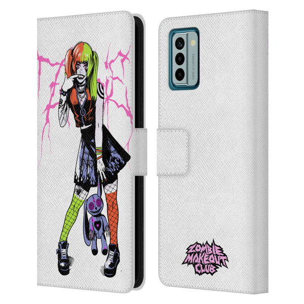 Zombie Makeout Club Graphics Bear Leather Book Wallet Case Cover For Nokia G42