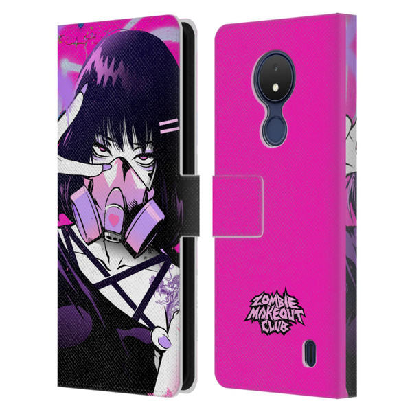 Zombie Makeout Club Graphics Facepiece Leather Book Wallet Case Cover For Nokia C21