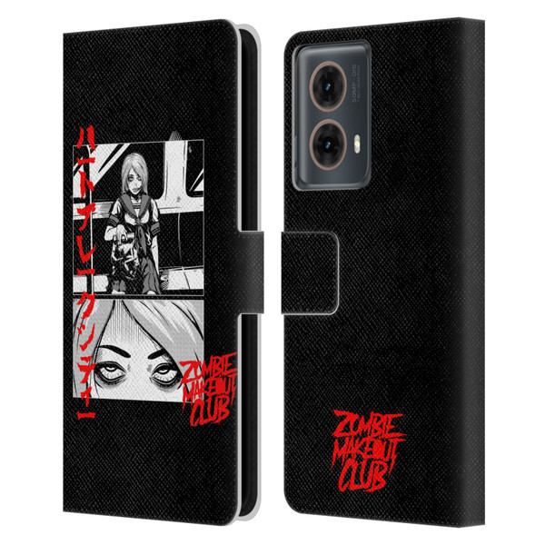 Zombie Makeout Club Graphics Comic Strip Leather Book Wallet Case Cover For Motorola Moto G85