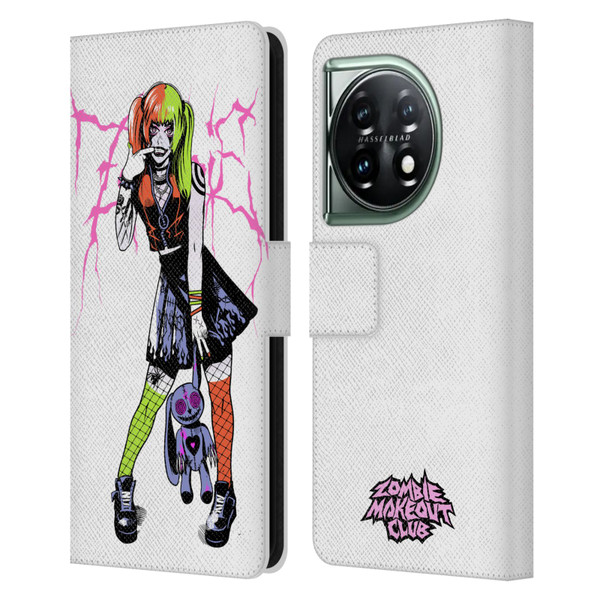 Zombie Makeout Club Graphics Bear Leather Book Wallet Case Cover For OnePlus 11 5G