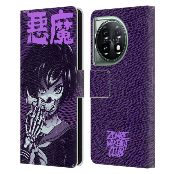 Zombie Makeout Club Graphics Skull Hand Leather Book Wallet Case Cover For OnePlus 11 5G
