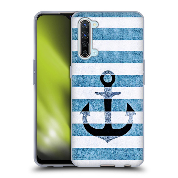 Monika Strigel Vintage Anchors Indigo Soft Gel Case for OPPO Find X2 Lite 5G