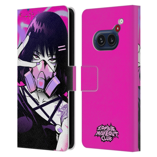 Zombie Makeout Club Graphics Facepiece Leather Book Wallet Case Cover For Nothing Phone (2a)