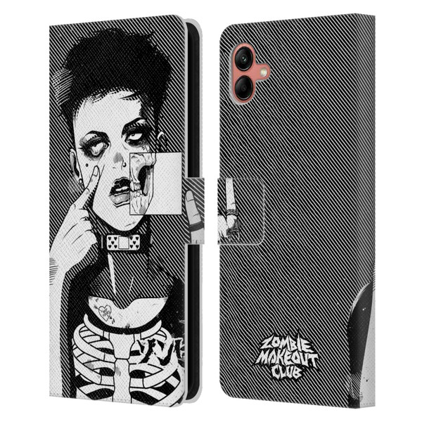 Zombie Makeout Club Graphics Dark Makeup Leather Book Wallet Case Cover For Samsung Galaxy A04 (2022)