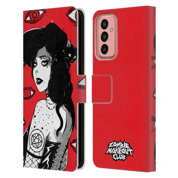 Zombie Makeout Club Graphics Black Makeup Leather Book Wallet Case Cover For Samsung Galaxy M13 (2022)