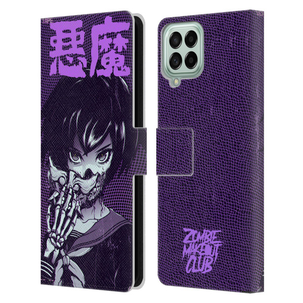 Zombie Makeout Club Graphics Skull Hand Leather Book Wallet Case Cover For Samsung Galaxy M33 (2022)