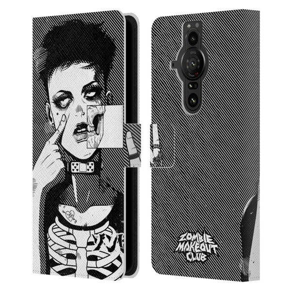 Zombie Makeout Club Graphics Dark Makeup Leather Book Wallet Case Cover For Sony Xperia Pro-I