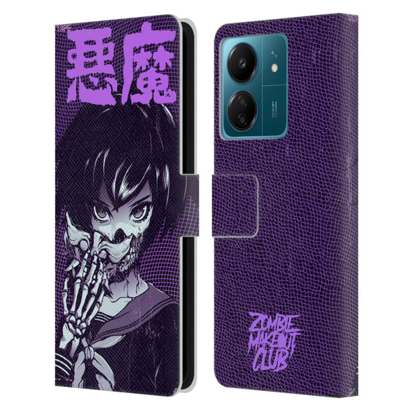 Zombie Makeout Club Graphics Skull Hand Leather Book Wallet Case Cover For Xiaomi Redmi 13C 4G