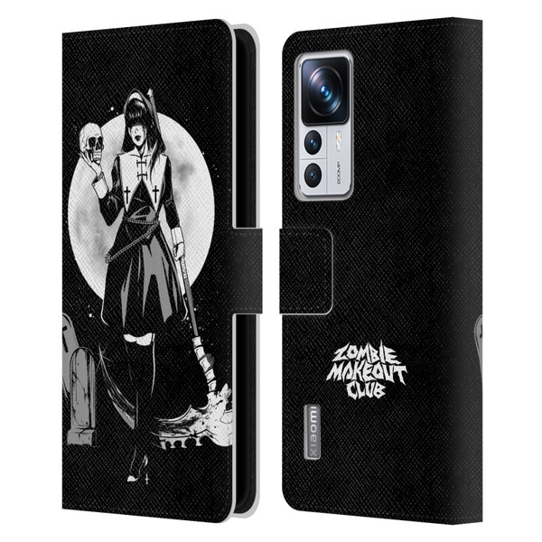 Zombie Makeout Club Graphics Skull Head Leather Book Wallet Case Cover For Xiaomi 12T Pro