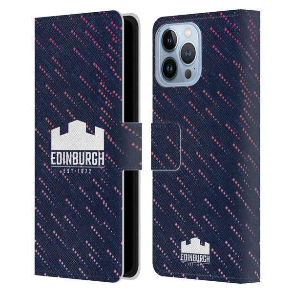 Edinburgh Rugby 2024/25 Crest Kit Training Leather Book Wallet Case Cover For Apple iPhone 13 Pro Max