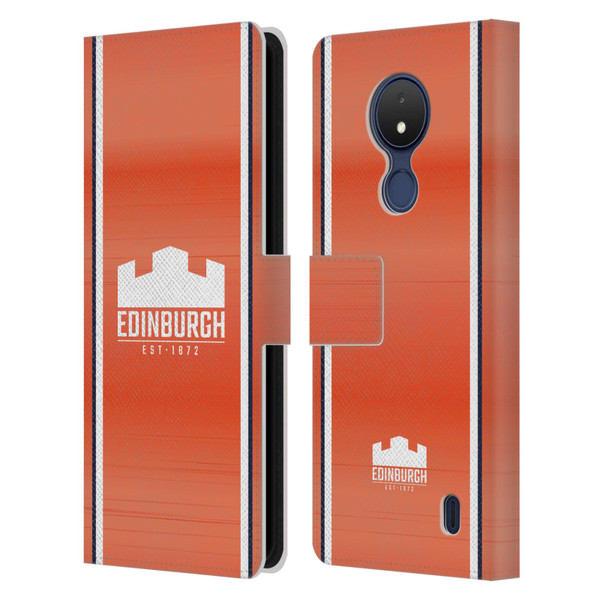 Edinburgh Rugby 2024/25 Crest Kit Away Leather Book Wallet Case Cover For Nokia C21