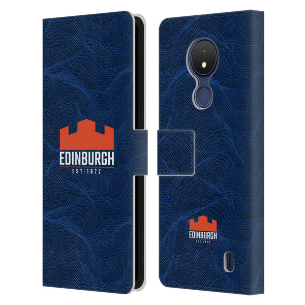 Edinburgh Rugby 2024/25 Crest Kit Home Leather Book Wallet Case Cover For Nokia C21