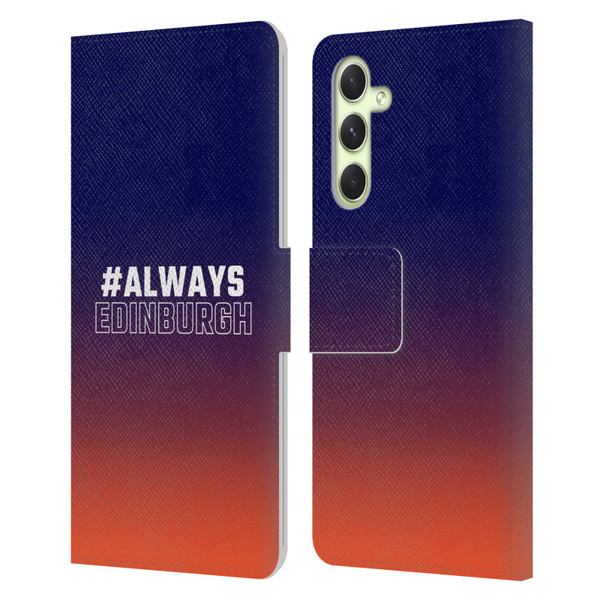 Edinburgh Rugby Logo 2 Gradient Edinburgh Leather Book Wallet Case Cover For Samsung Galaxy A54 5G